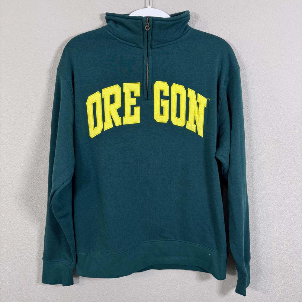 ZooZatz University of Oregon Ducks Collegiate Quarter Zip Sweatshirt Medium NWT